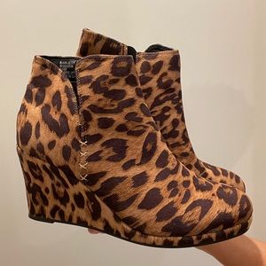 Leopard Print Ankle Booties